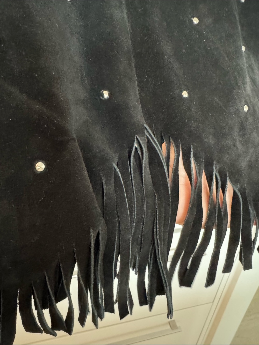 Paris Texas Black Studded Fringe Chap Skirt Belt - Picture 11 of 13